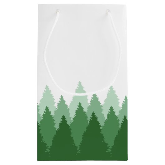 Green Forest Range Woodland bruiloft Klein Cadeauzakje (Achterkant)
