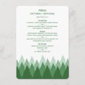 Green Forest Range Woodland bruiloft Menu (Voorkant)