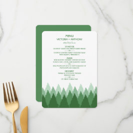 Green Forest Range Woodland bruiloft Menu