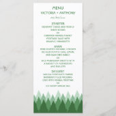 Green Forest Range Woodland bruiloft Menu (Voorkant)