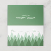 Green Forest Range Woodland bruiloft Plaatskaartje (Buitenkant ongevouwen)