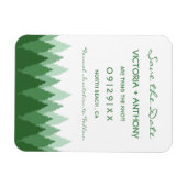 Green Forest Range Woodland Bruiloft Save The Date Magneet (Horizontaal)