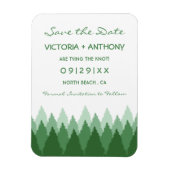 Green Forest Range Woodland Bruiloft Save The Date Magneet (Verticaal)