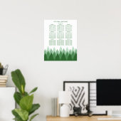 Green Forest Range Woodland bruiloft zitgrafiek Poster (Thuiskantoor)
