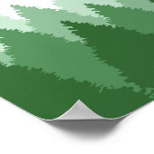 Green Forest Range Woodland bruiloft zitgrafiek Poster (Hoek)