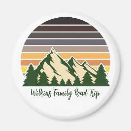Green Forest Road Trip Cool Custom Keepsake Magneet