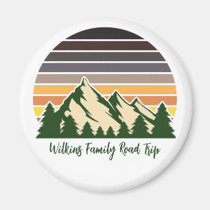 Green Forest Road Trip Cool Custom Keepsake Magneet