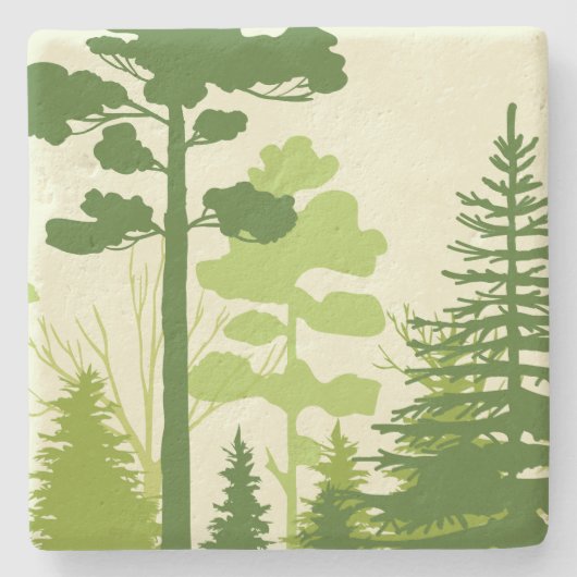 Green Forest stenen onderzetters (Voorkant)