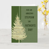 Green Forest Stepson Happy Vaderdag Kaart (Gele Bloem)