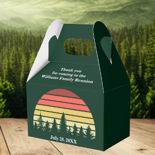Green Forest Sunset Custom Family Reunion Bedankdoosjes