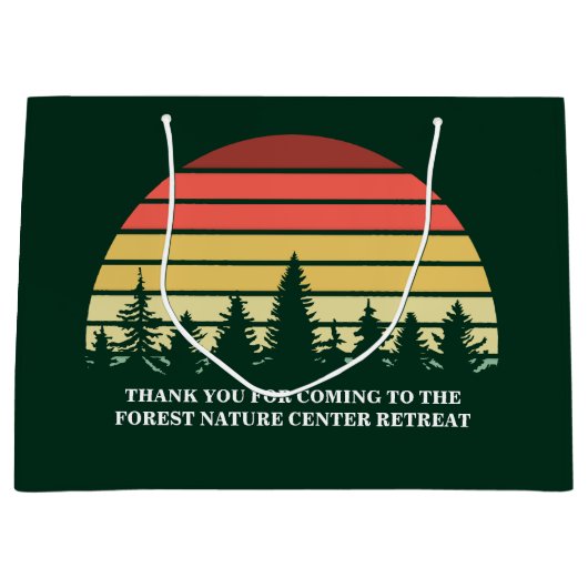 Green Forest Sunset Natuur Retreat Aangepast Groot Cadeauzakje (Voorkant)