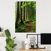Green Forest Trail Schilderachtig Poster (Thuiskantoor)