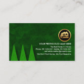 Green Forest Trees Gold Home Landscaping Tuinman Visitekaartje (Achterkant)