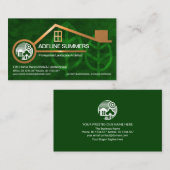 Green Forest Trees Landscaping Gold Home Builder Visitekaartje (Voorkant / Achterkant)