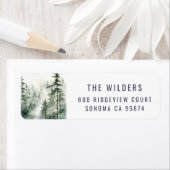 Green Forest Watercolor Trees  Etiket (Insitu)