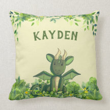 Green Forest Waterverf Baby Dragon