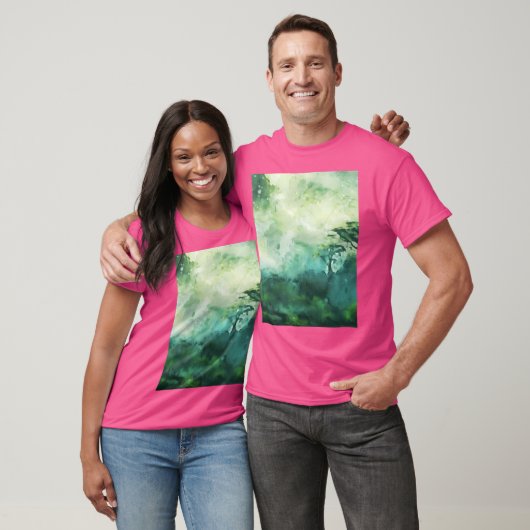 Green Forest_Waterverf schilderij T-shirt (Unisex)