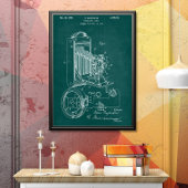 Green | Fotografisch camera patent Poster