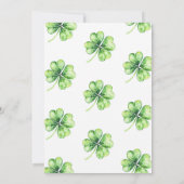 Green Four Leaf Clover Luck Happy St Patricks Day Feestdagenkaart (Achterkant)