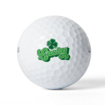 Green Four Leaf Clover Lucky Golf Balls