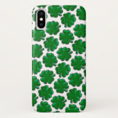 Green Four Leaf Clover Patroon Case-Mate iPhone Case (Achterkant)