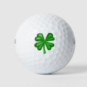 Green Four Leaf Clover Shamrock Golfballen (Voorkant)