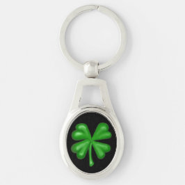 Green Four Leaf Clover Shamrock Sleutelhanger