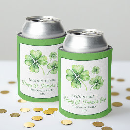 Green Four Leaf Clover Shamrock St. Patrick's Day Blikjeskoeler