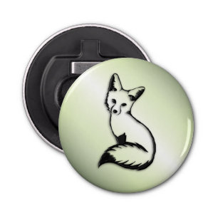 Green Fox Button Flesopener