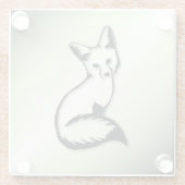 Green Fox Glazen Onderzetter (Achterkant)