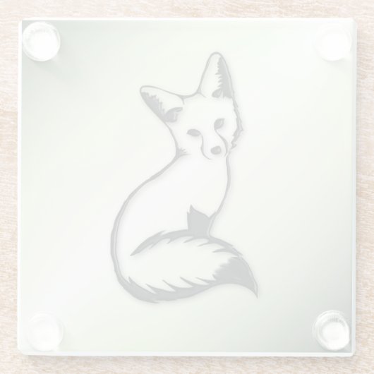 Green Fox Glazen Onderzetter (Achterkant)