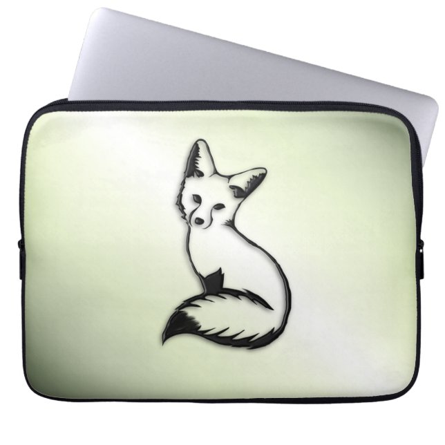 Green Fox Laptop Sleeve (Voorkant)