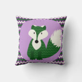 Green Fox op Paarse Sierkussen (Achterkant)