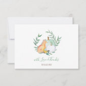 Green Fox Pompoen Woodland Dank u Kaart (Voorkant)