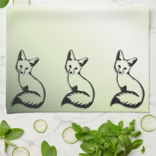 Green Fox Theedoek (Gevouwen)