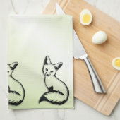 Green Fox Theedoek (Quarter Fold)