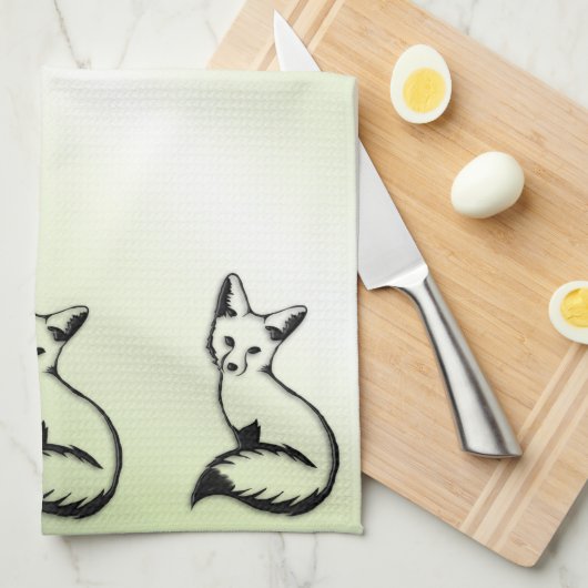 Green Fox Theedoek (Quarter Fold)