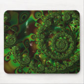 Green Fractal Art Shell Muismat (Voorkant)