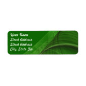Green Fractal Background Return Address Sticker (Voorkant)