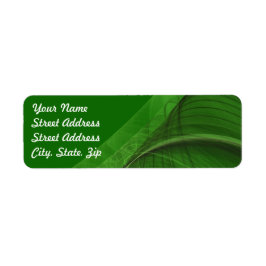 Green Fractal Background Return Address Sticker