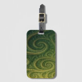 Green Fractal Bagagelabel (Voorkant (verticaal))