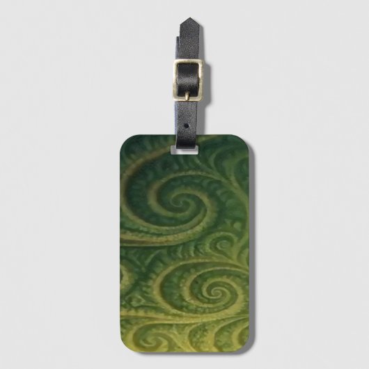 Green Fractal Bagagelabel (Voorkant (verticaal))