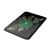 Green Fractal Flower Bath Mat (Gekanteld)