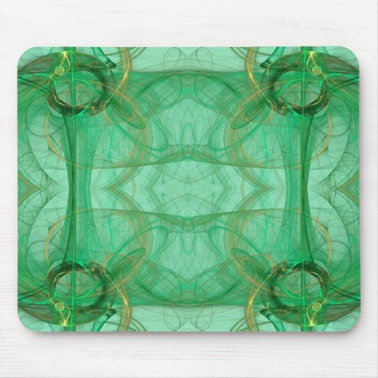 Green Fractal Mousepad Muismat (Voorkant)