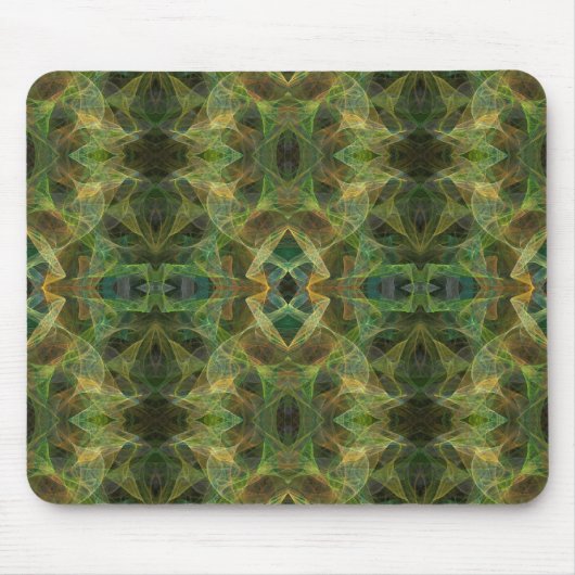 Green Fractal Mousepad Muismat (Voorkant)
