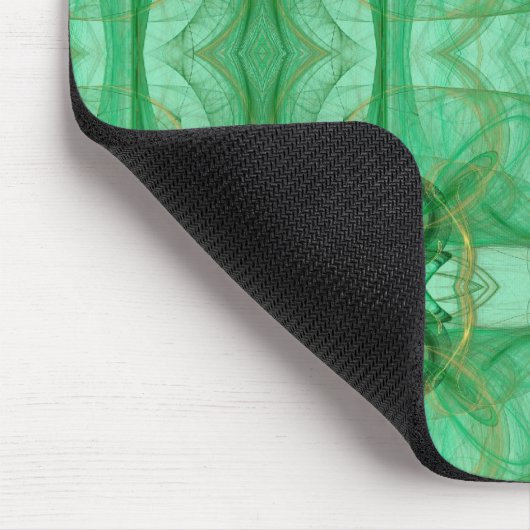 Green Fractal Mousepad Muismat (Hoek)