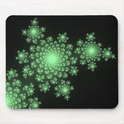 Green Fractal Mousepad Muismat (Voorkant)