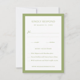 Green Frame Wedding  RSVP Kaartje