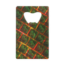 'Green framed eyes', scratches or red grating. Creditkaart Flessenopener