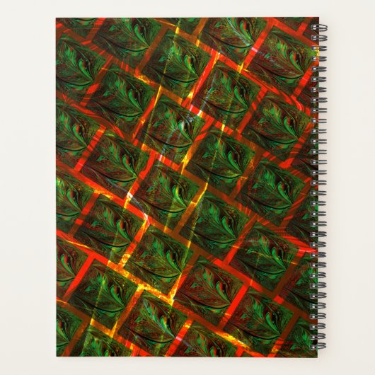 'Green framed eyes', scratches or red grating. Planner (Achterkant)